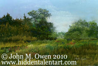 Mount Loretto Meadow, Pastel Pencil Drawing from Artist John Owen